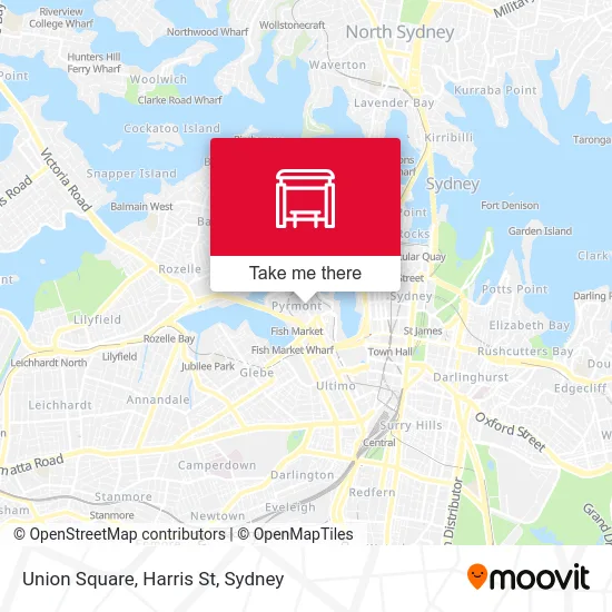 Mapa Union Square, Harris St