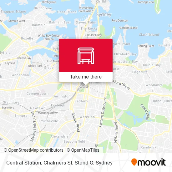 Mapa Central Station, Chalmers St, Stand G