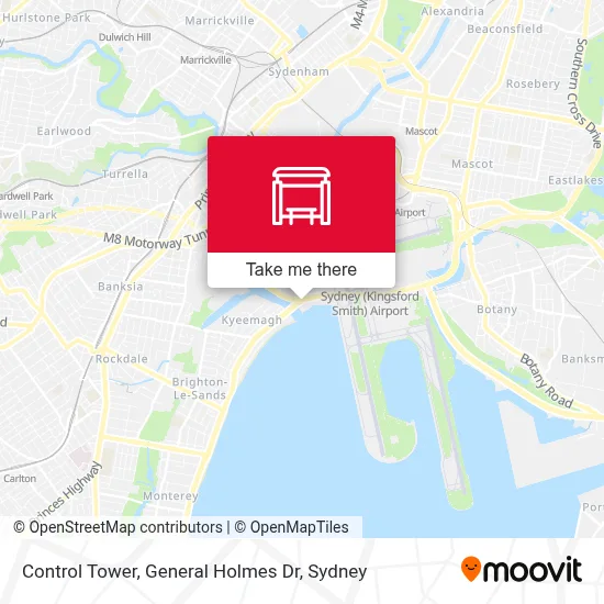Mapa Control Tower, General Holmes Dr