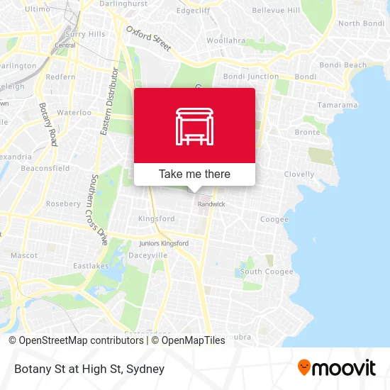 Mapa Botany St at High St