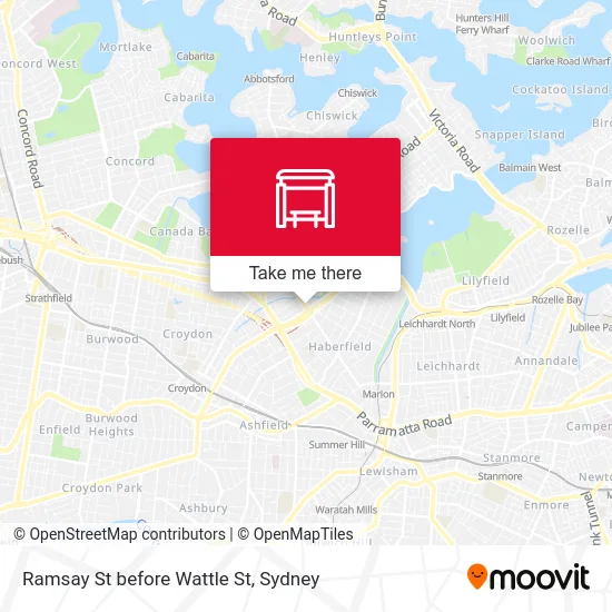 Mapa Ramsay St before Wattle St