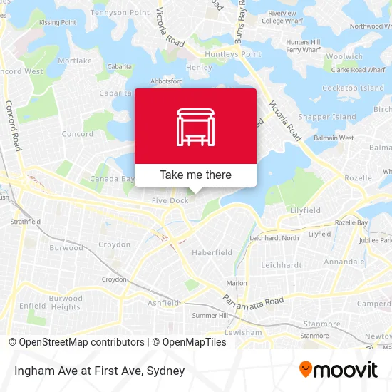 Mapa Ingham Ave at First Ave