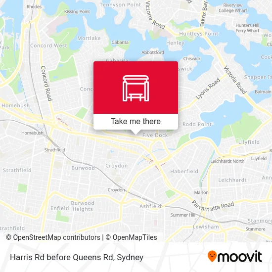 Mapa Harris Rd before Queens Rd