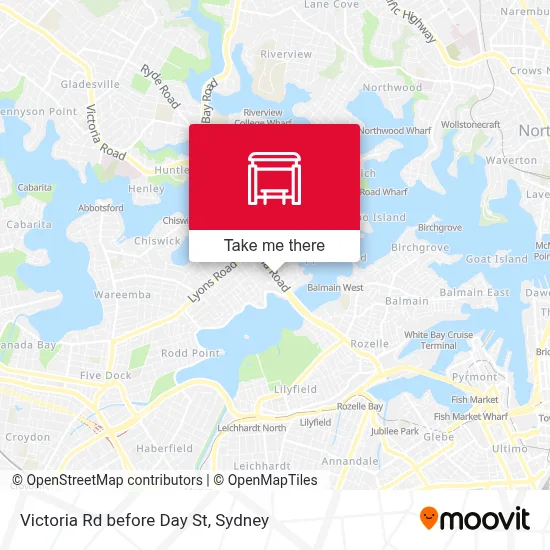 Mapa Victoria Rd before Day St