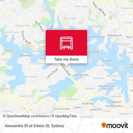 Mapa Alexandra St at Edwin St