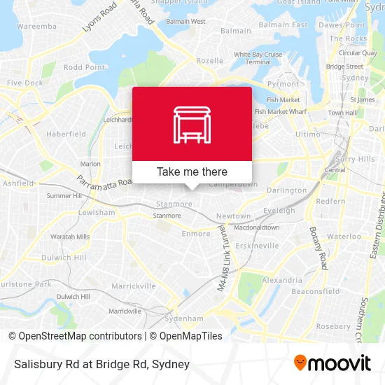 Mapa Salisbury Rd at Bridge Rd