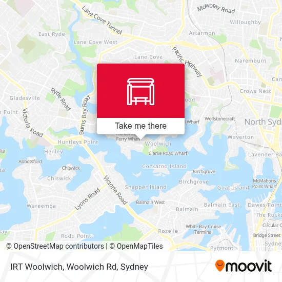 Mapa IRT Woolwich, Woolwich Rd