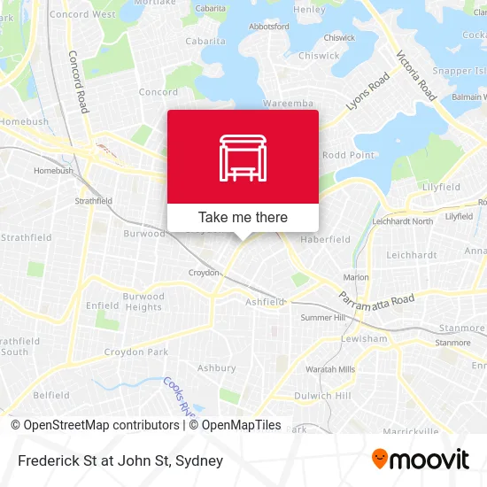 Mapa Frederick St at John St