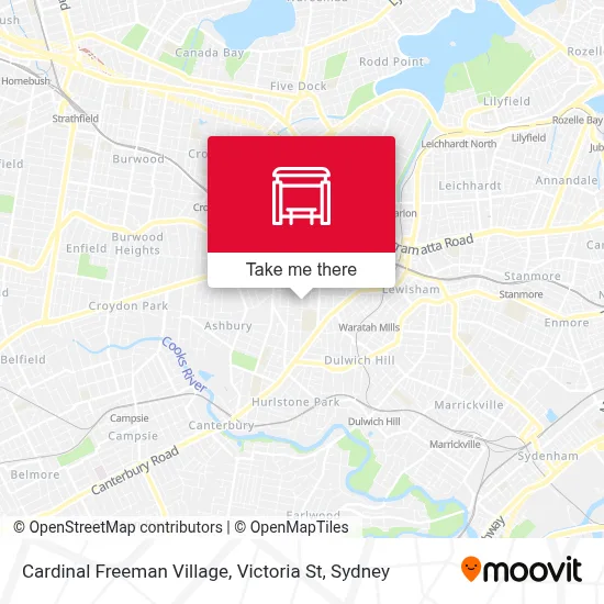 Mapa Cardinal Freeman Village, Victoria St