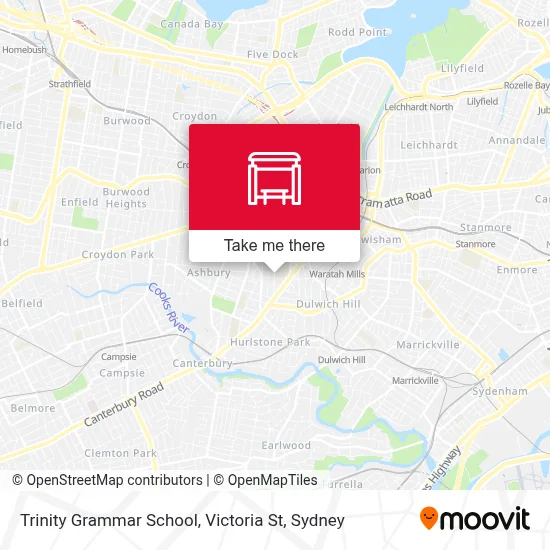 Mapa Trinity Grammar School, Victoria St