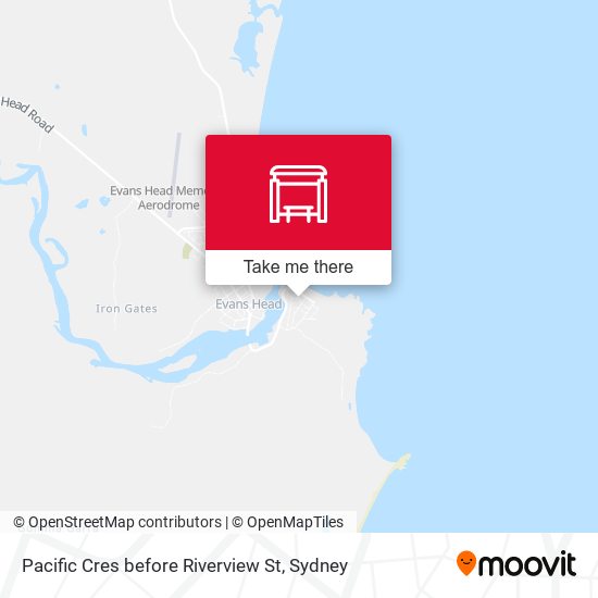 Pacific Cres before Riverview St map