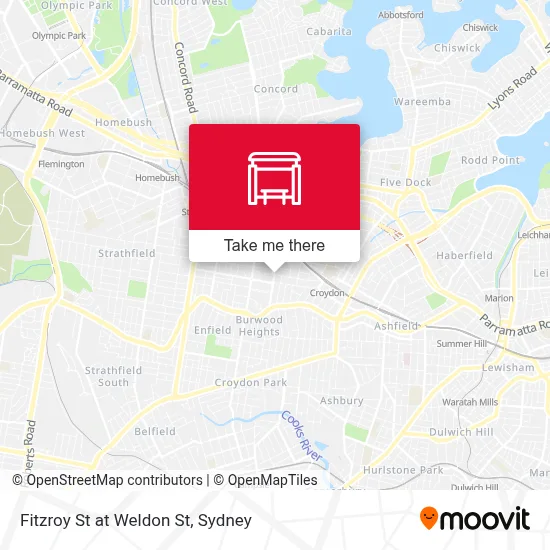 Mapa Fitzroy St at Weldon St