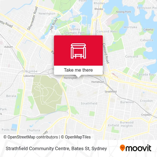 Mapa Strathfield Community Centre, Bates St