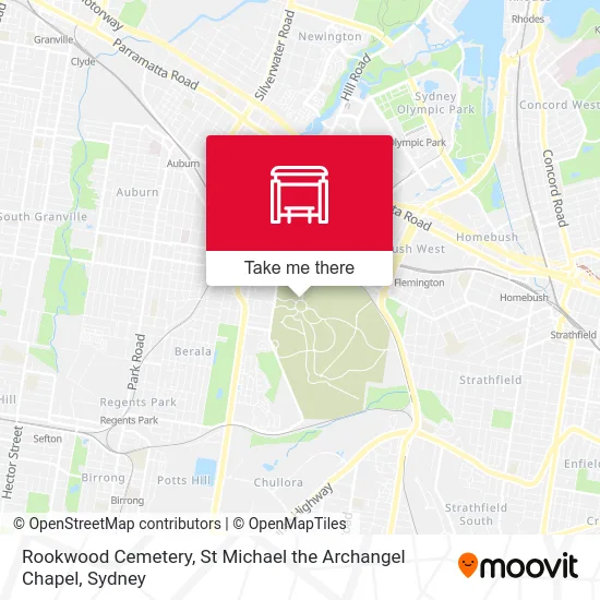 Mapa Rookwood Cemetery, St Michael the Archangel Chapel