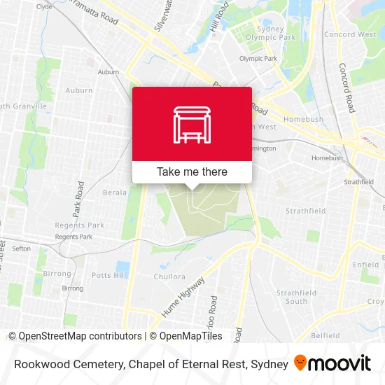 Mapa Rookwood Cemetery, Chapel of Eternal Rest