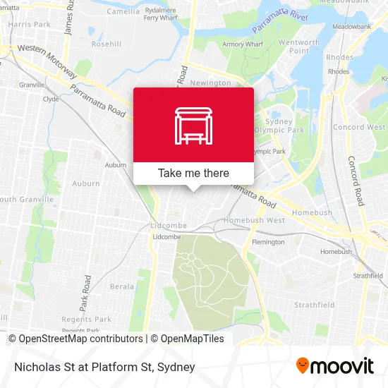 Mapa Nicholas St at Platform St