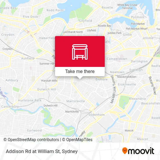 Mapa Addison Rd at William St