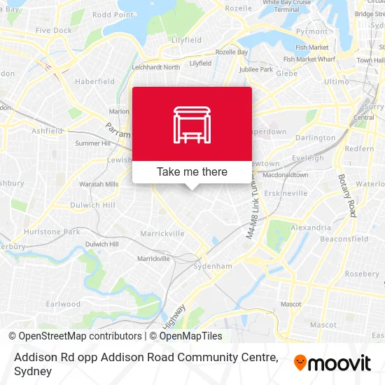 Mapa Addison Rd opp Addison Road Community Centre