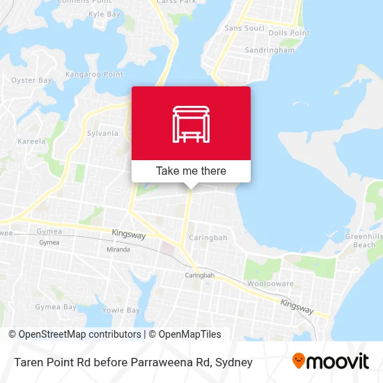 Mapa Taren Point Rd before Parraweena Rd