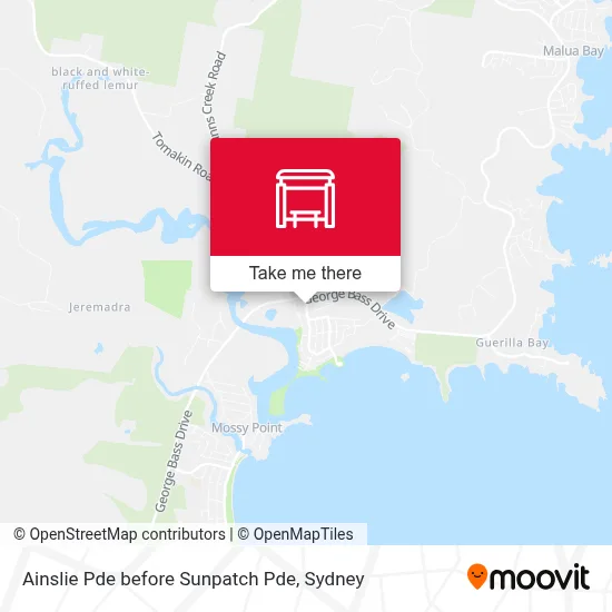 Mapa Ainslie Pde before Sunpatch Pde