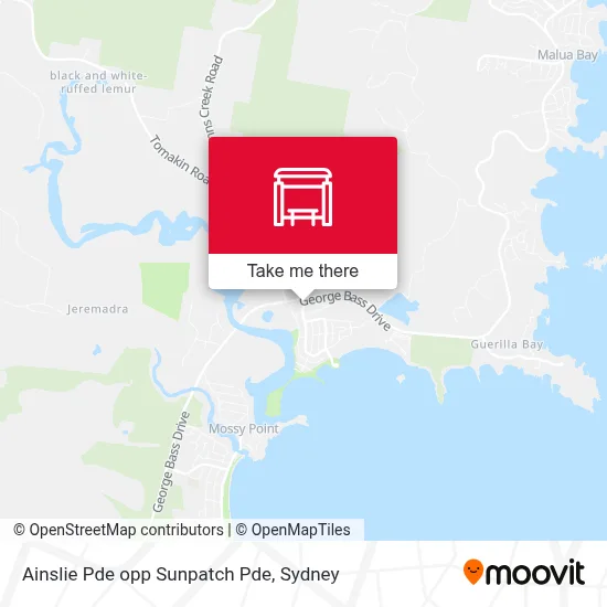 Mapa Ainslie Pde opp Sunpatch Pde