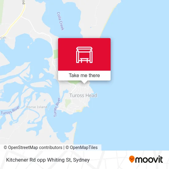 Mapa Kitchener Rd opp Whiting St