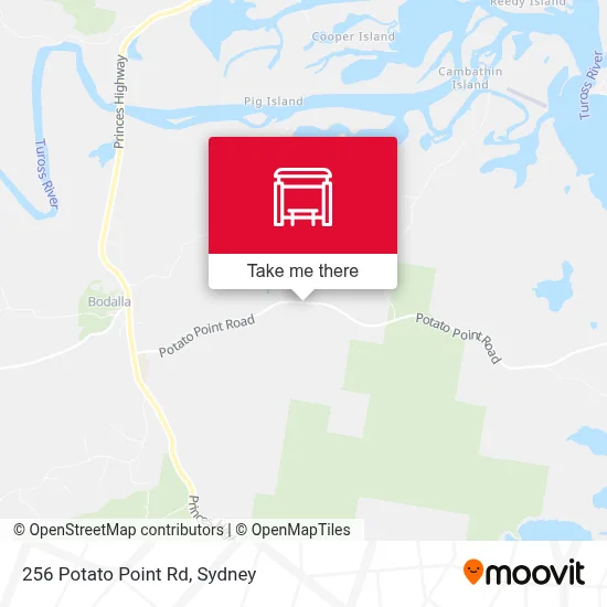Mapa 256 Potato Point Rd