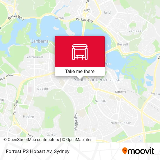 Mapa Forrest PS Hobart Av