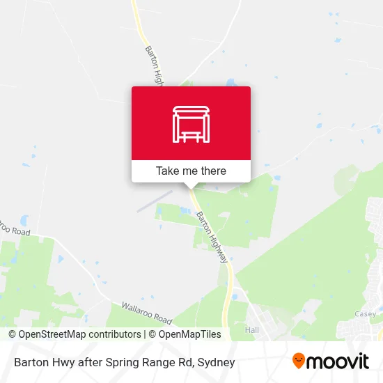 Mapa Barton Hwy after Spring Range Rd