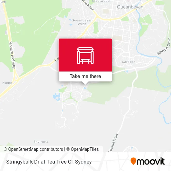 Mapa Stringybark Dr at Tea Tree Cl