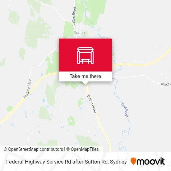 Mapa Federal Highway Service Rd after Sutton Rd