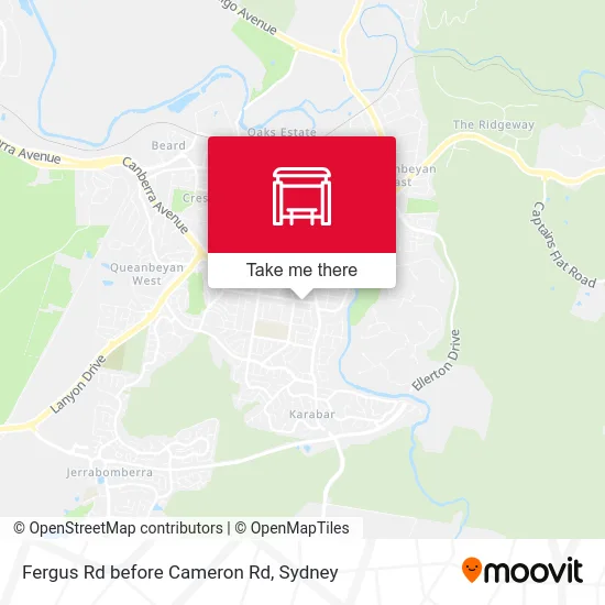 Mapa Fergus Rd before Cameron Rd