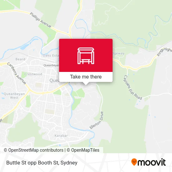 Mapa Buttle St opp Booth St