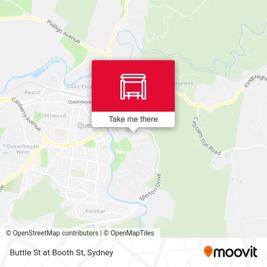 Mapa Buttle St at Booth St