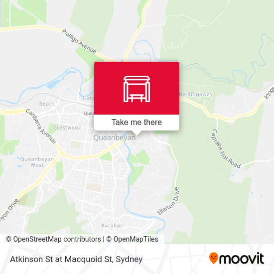 Mapa Atkinson St at Macquoid St