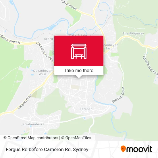 Mapa Fergus Rd before Cameron Rd