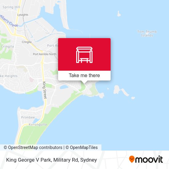 King George V Park, Military Rd map