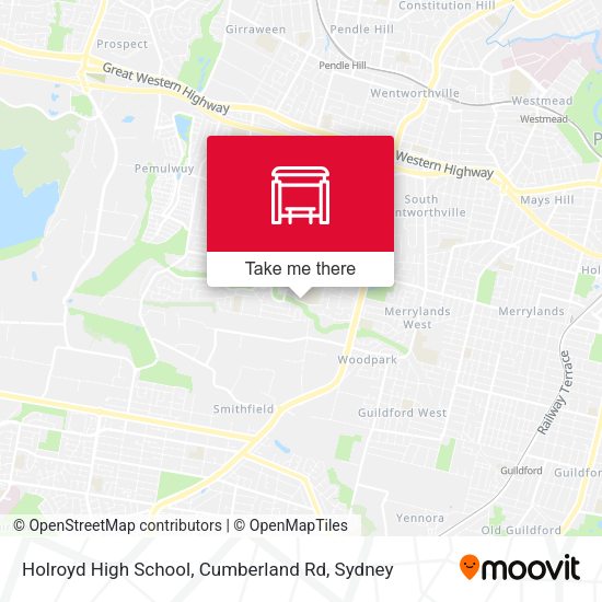 Holroyd High School, Cumberland Rd map