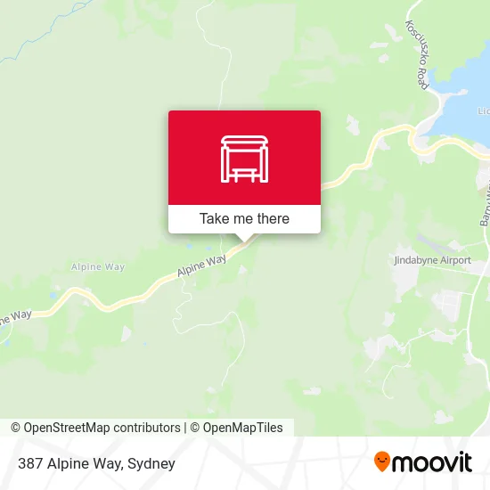 Mapa 387 Alpine Way