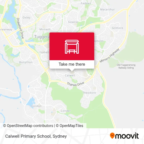 Mapa Calwell Primary School