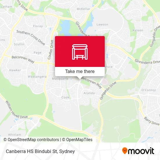 Mapa Canberra HS Bindubi St