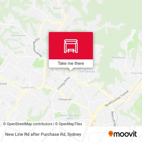 Mapa New Line Rd after Purchase Rd