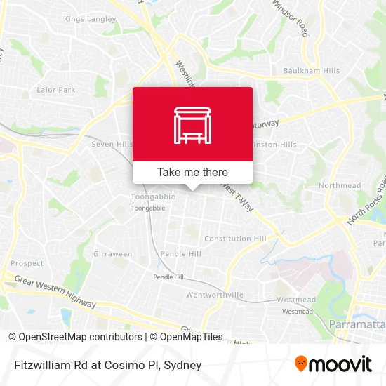 Mapa Fitzwilliam Rd at Cosimo Pl