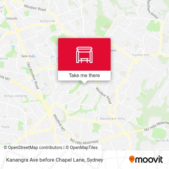 Mapa Kanangra Ave before Chapel Lane