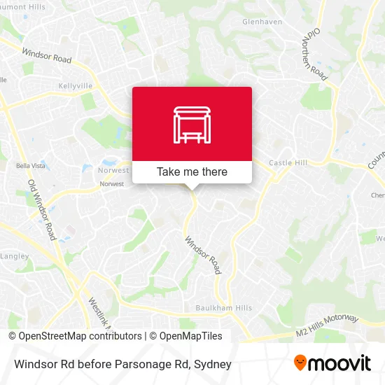 Mapa Windsor Rd before Parsonage Rd