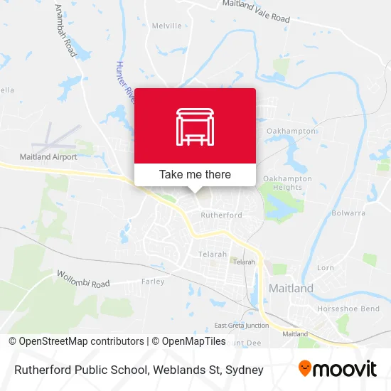 Mapa Rutherford Public School, Weblands St