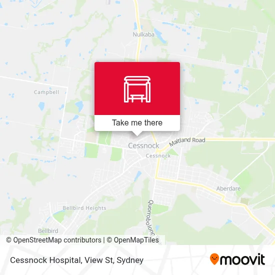 Mapa Cessnock Hospital, View St