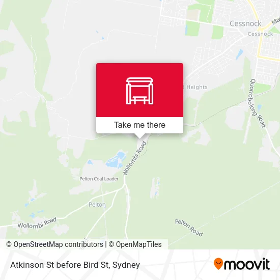 Mapa Atkinson St before Bird St