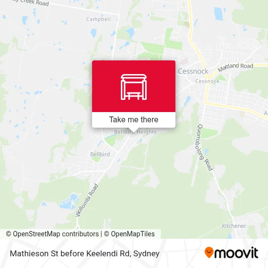 Mapa Mathieson St before Keelendi Rd