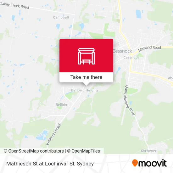 Mapa Mathieson St at Lochinvar St